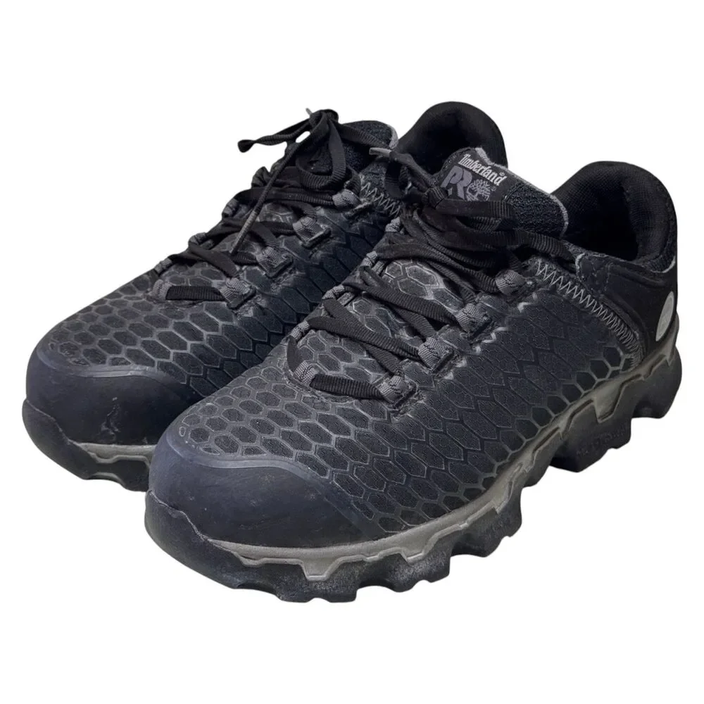 Timberland PRO A1B6U Powertrain Sport Mens 7.5M Alloy Toe Work Shoes Black